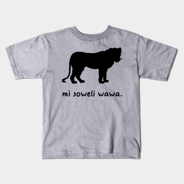 I'm A Lion (Toki Pona) Kids T-Shirt by dikleyt